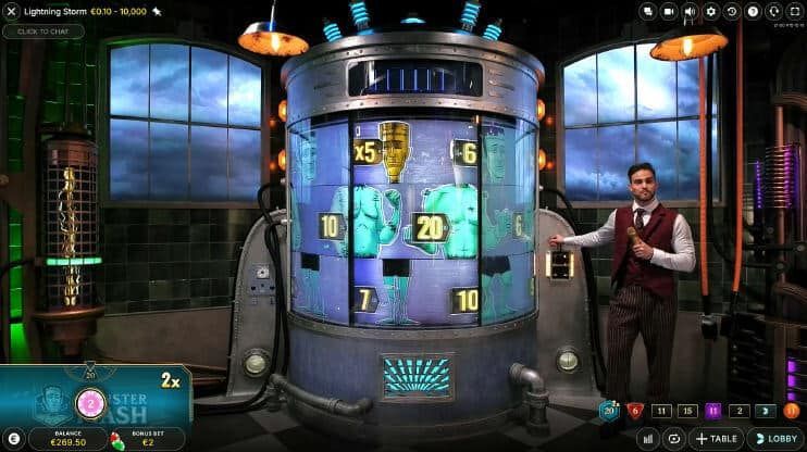 Lightning Storm Live The live game Lightning Storm online by Evolution