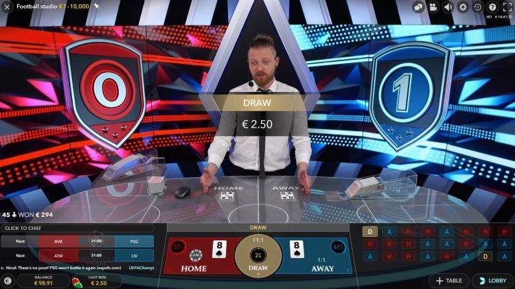 Live Football Studio Juego en vivo Live Football Studio online