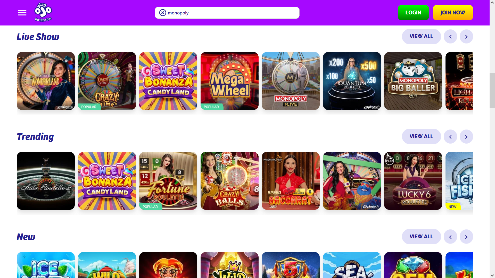 Play Live Monopoly Online in the UK at PlayOJO: The Ultimate Player’s Experience.