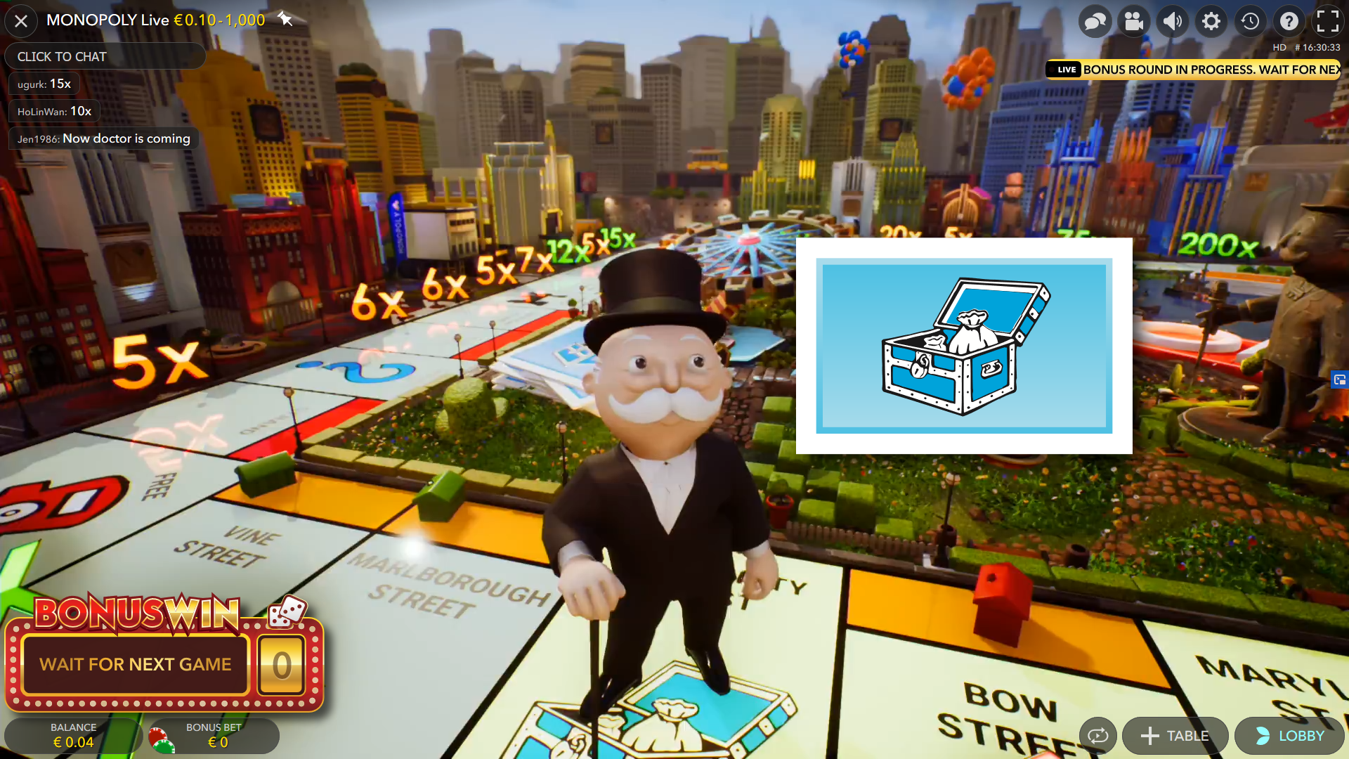 Tablero de juego del Live Monopoly Tablero de juego del Live Monopoly