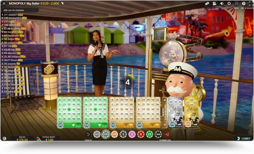 Monopoly Big Baller Hur man spelar Monopoly Big Baller live online