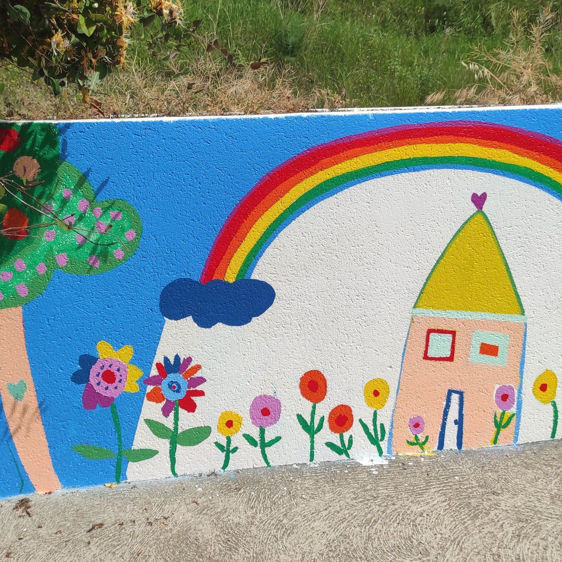 peinture murale ecole de magalas herault france