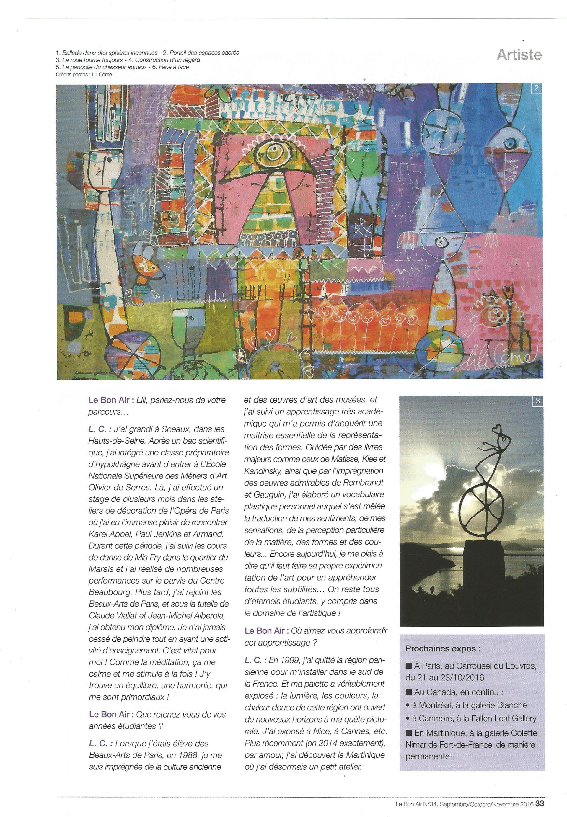 article au sujet de Lili Come