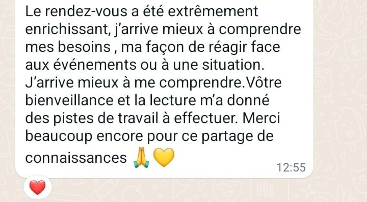 Avis client Nathalyne accompagnatrice en bilan de potentiels introspectif puissant