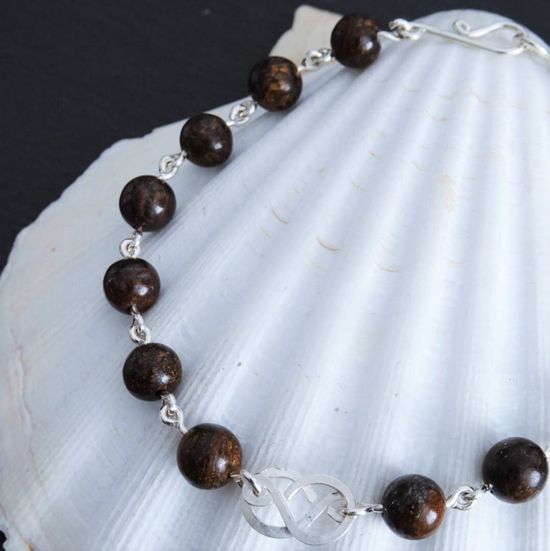 Bracelet bronzite en argent par Nathalyne. www.nathalyne.fr