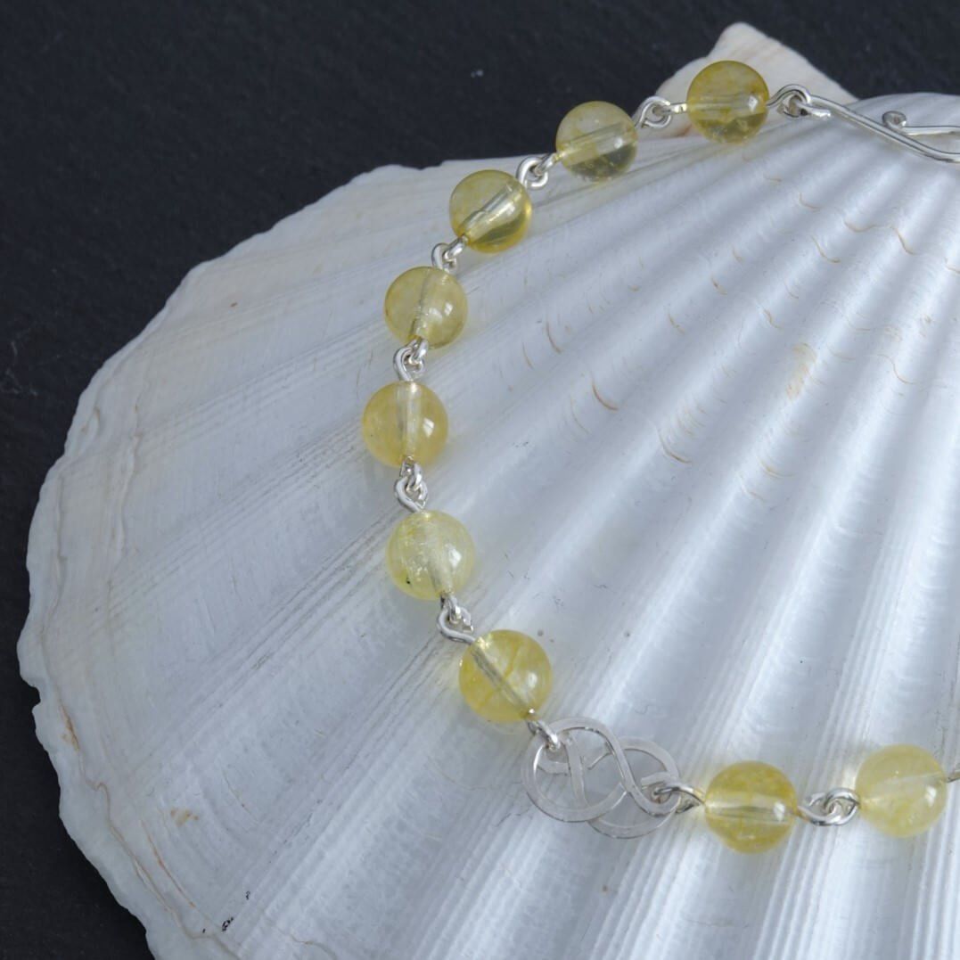 Bracelet citrine en argent par Nathalyne Nathalie COUTENAY. www.nathalyne.fr