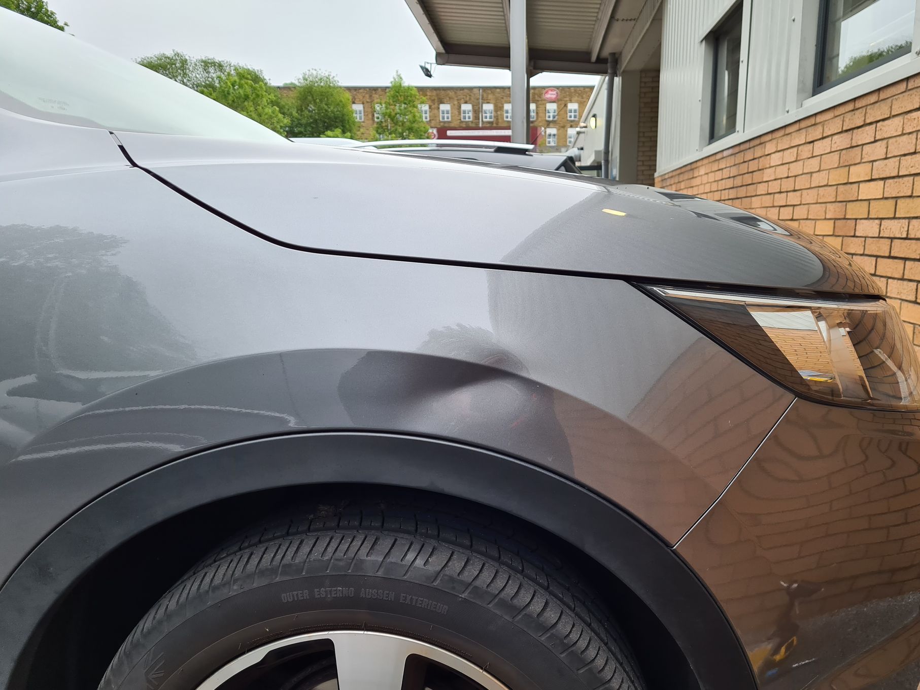 Before and after Dent repair