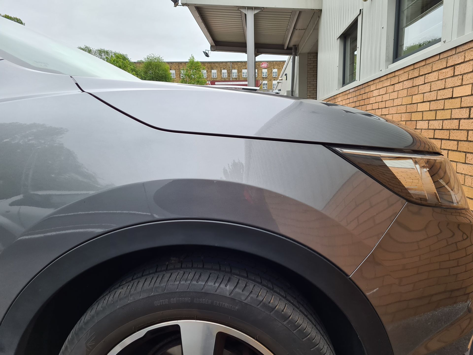 Before and after Dent repair