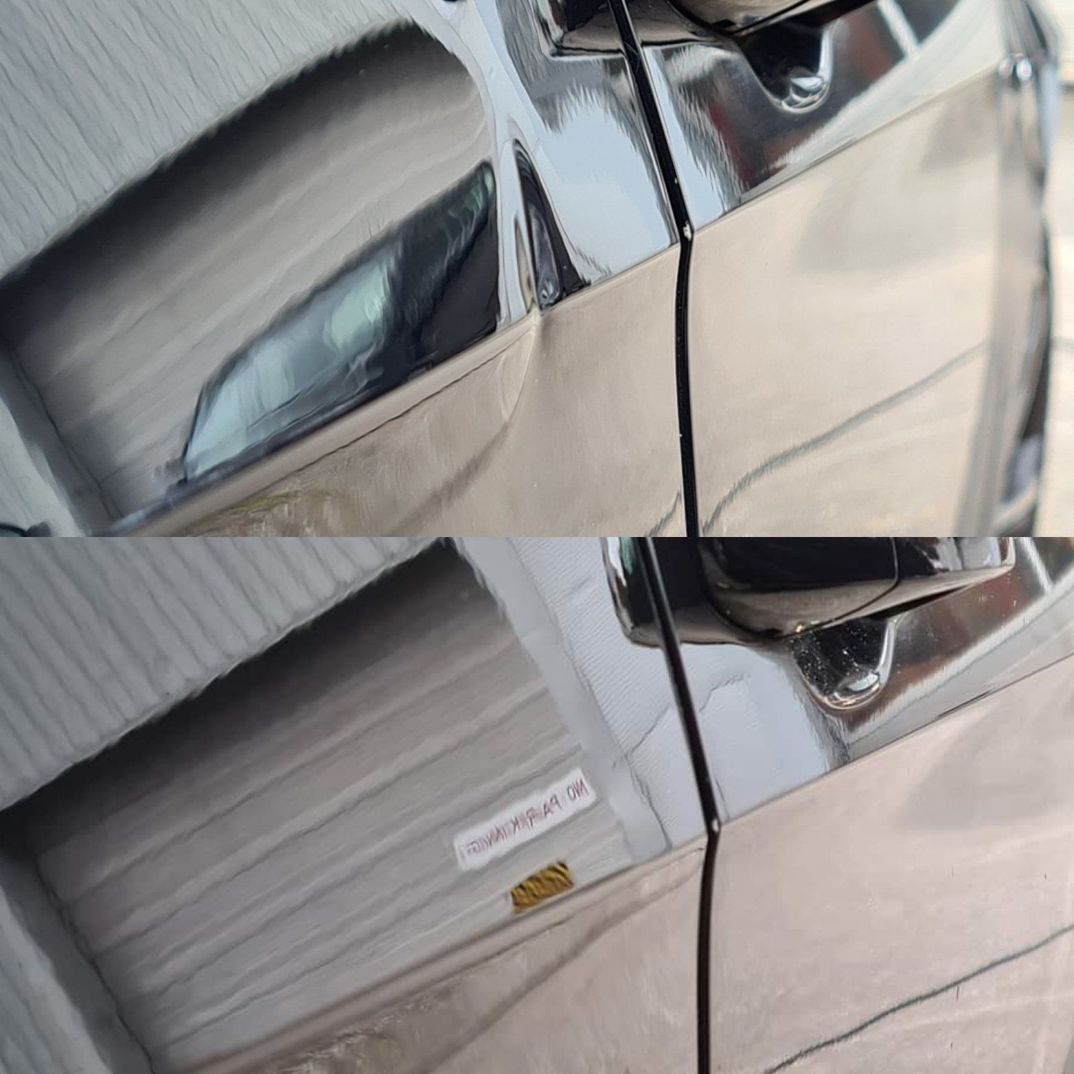 Before and after Paintless Dent Removal - Lancashire Dent Repair