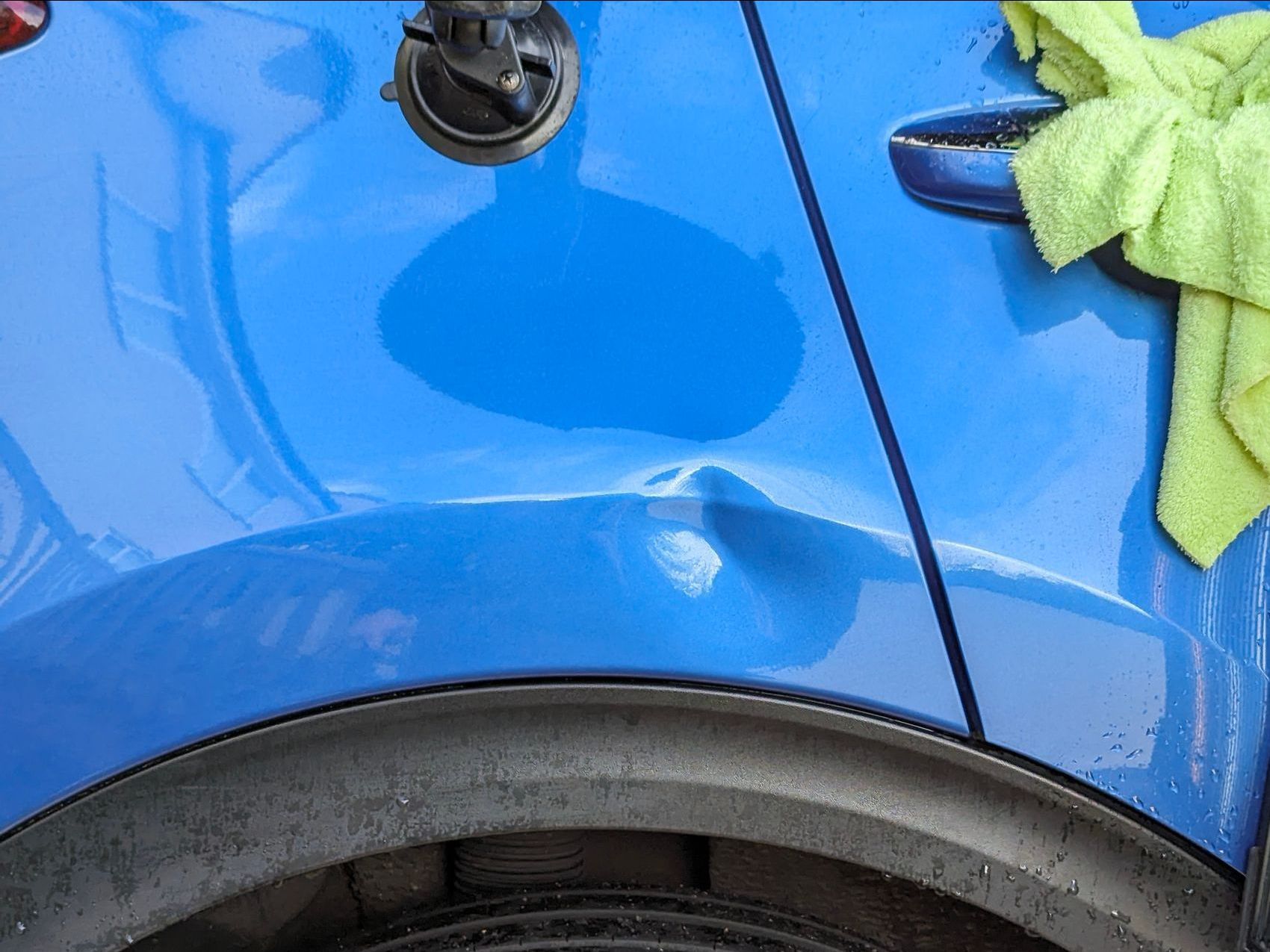 Before and after Paintless Dent Repair - Lancashire Dent Repair