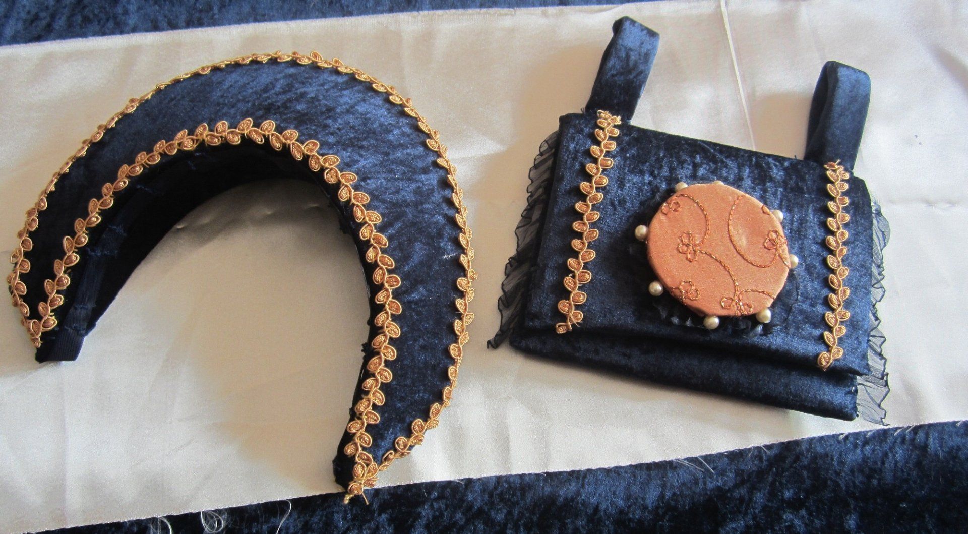 French Hood und passende Tasche für ein Renaissance Gewand