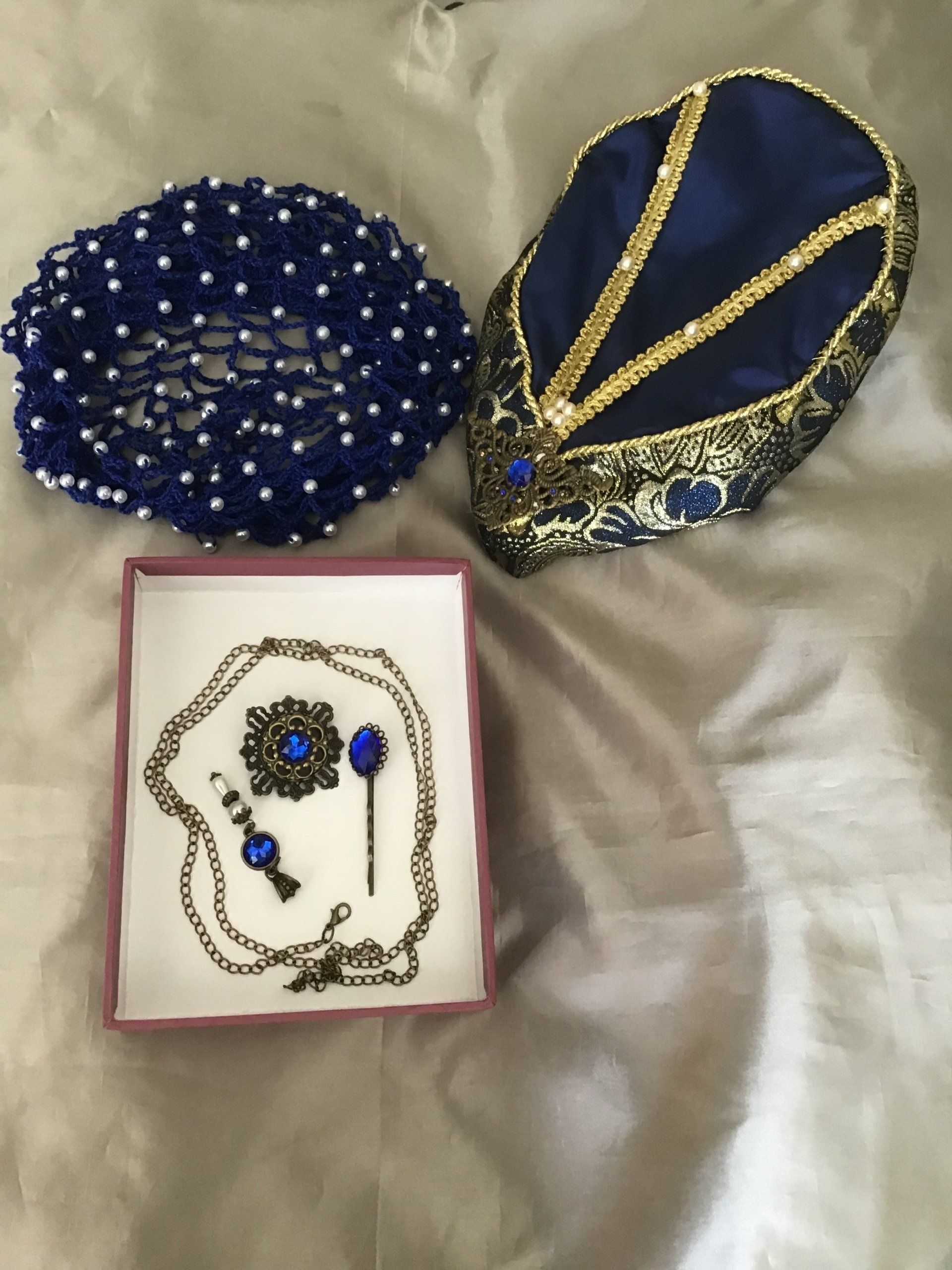 Schmuck-Set Bronze blau