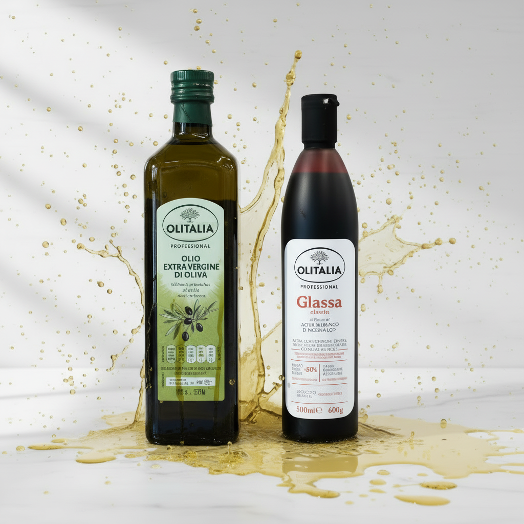 huile extra vierge
vinaigre
crème balsamique