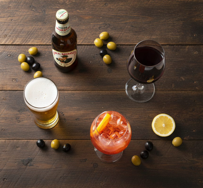 sprtiz
moretti
biere
san benedetto
ichnusa
peroni