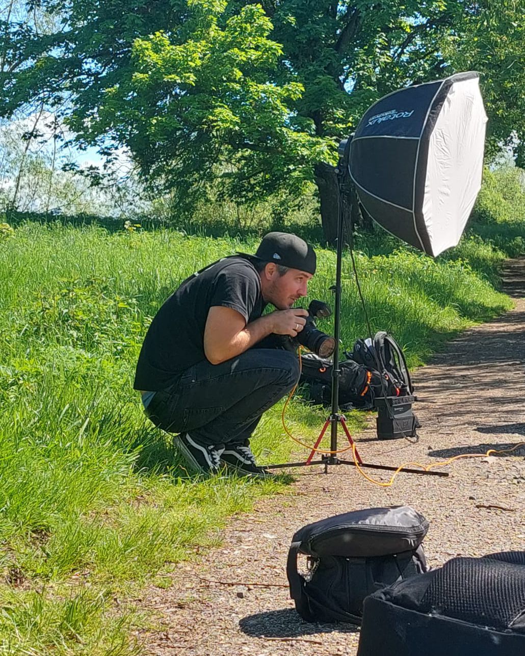 Marvin Glodek während eines Fotoshootings
