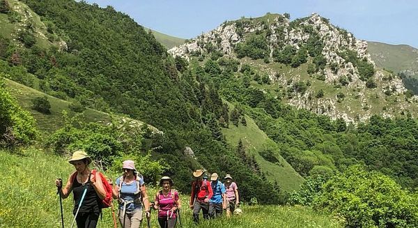 moutain walking in italy