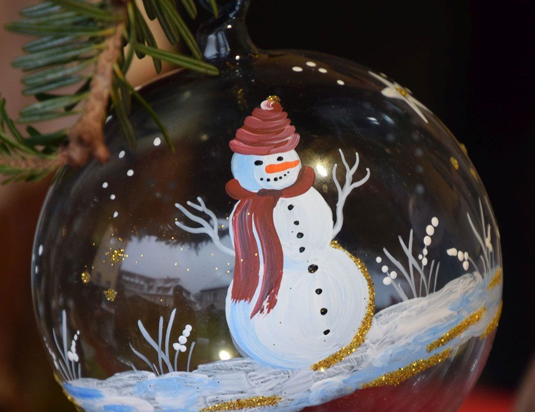 Handbemalte Christbaumkugel Handbemalte Christbaumkugel