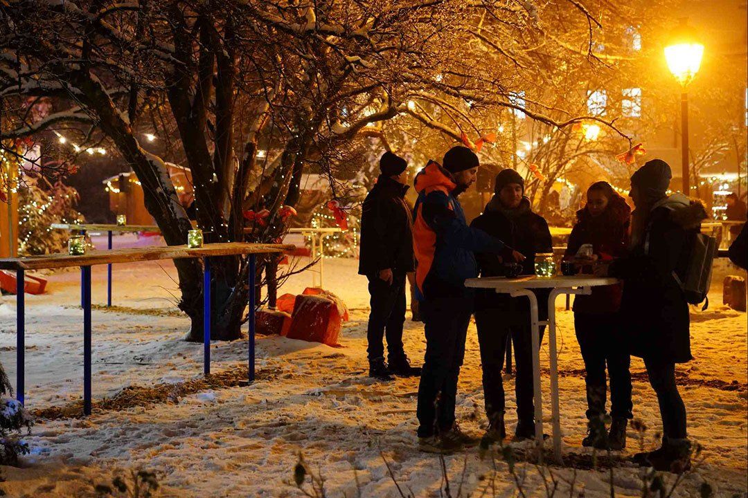 Besucher des Singenden Weihnachtsbaums Besucher des Singenden Weihnachtsbaums