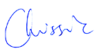 Chrissie Maher signature Chrissie Maher signature