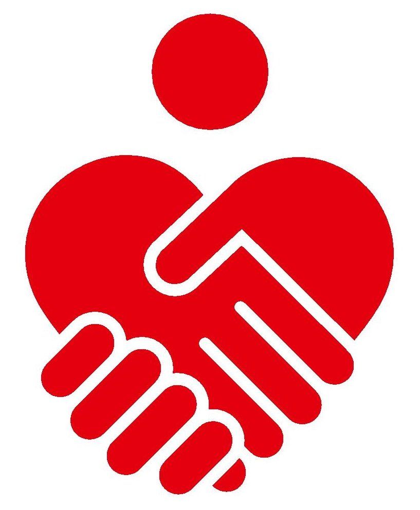 Piktogramm mit Händen die ein Herz formen