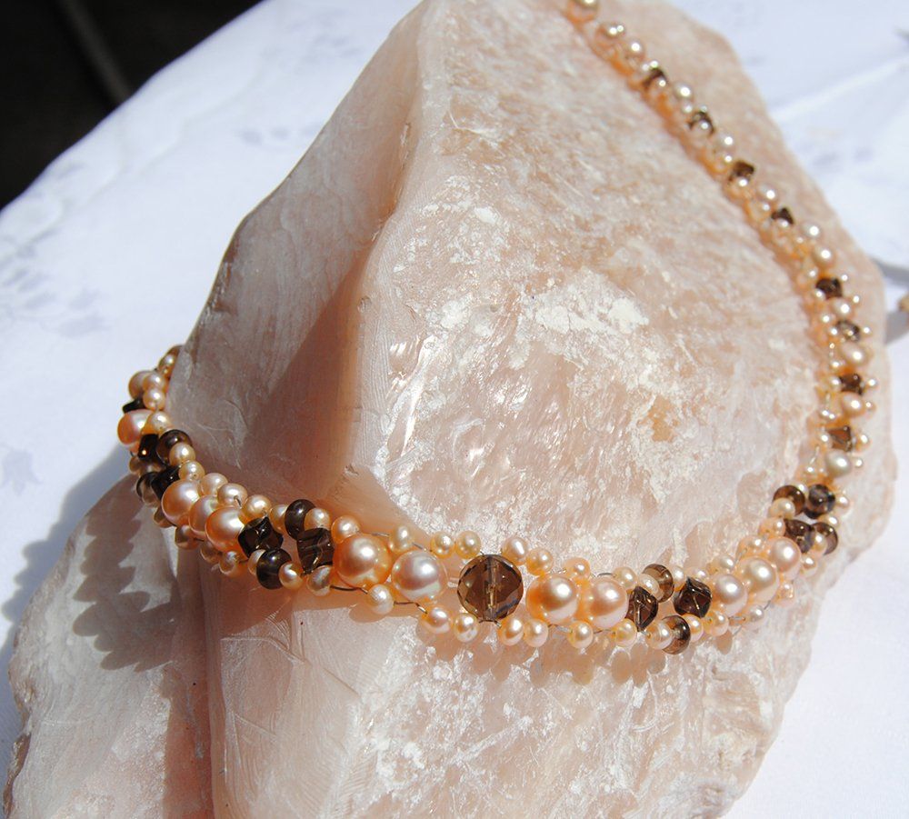 Rauchtopas mit Süßwasser-Zuchtperlen