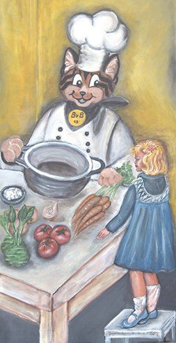 Liebe geht durch den Magen, 50 x 100 cm, Acryl auf Leinwand, Dagmar Schnecke-Bend, 2015