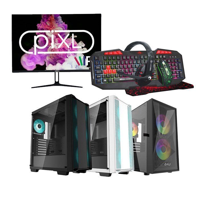 Gaming PC Bundle with Keyboard Mouse Headset and Monitor