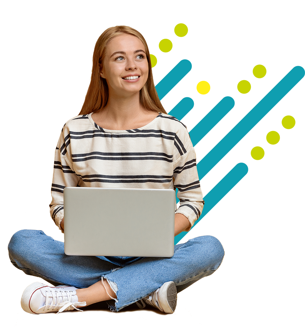 Teenage girl with laptop Teenage girl with laptop