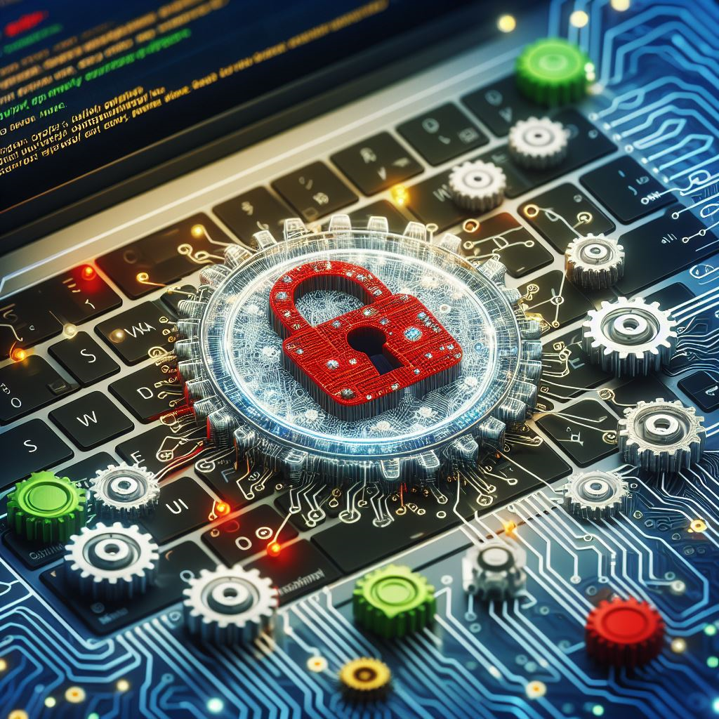 Image of a padlock on a computer device, representing cyber protection