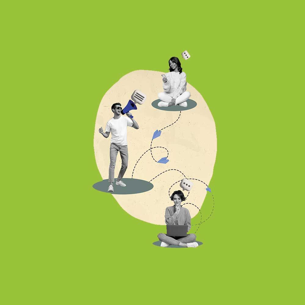 3 Leute telefonieren