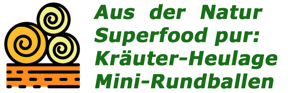 Kräuter-Heulage in Mini-Rundballen Superfood für Pferde