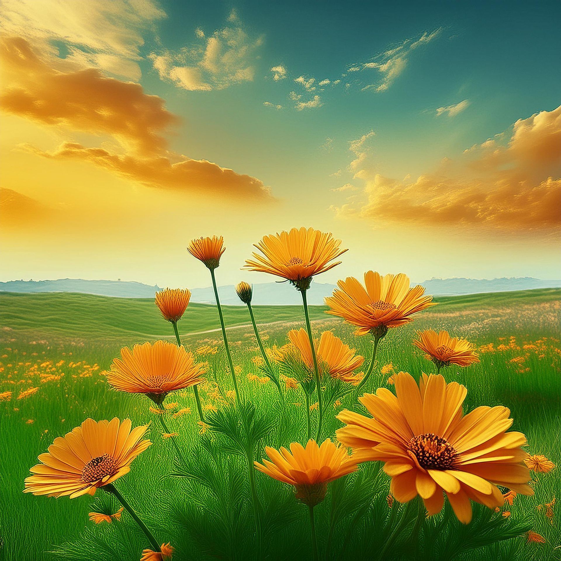 Kräuter- Heu / Heulage in Minirundballen für Pferde enthält einen wohldosierten Anteil an Ringelblumen.