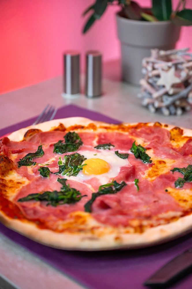 Pizza Fiorentina du restaurant italien Il Veneziano