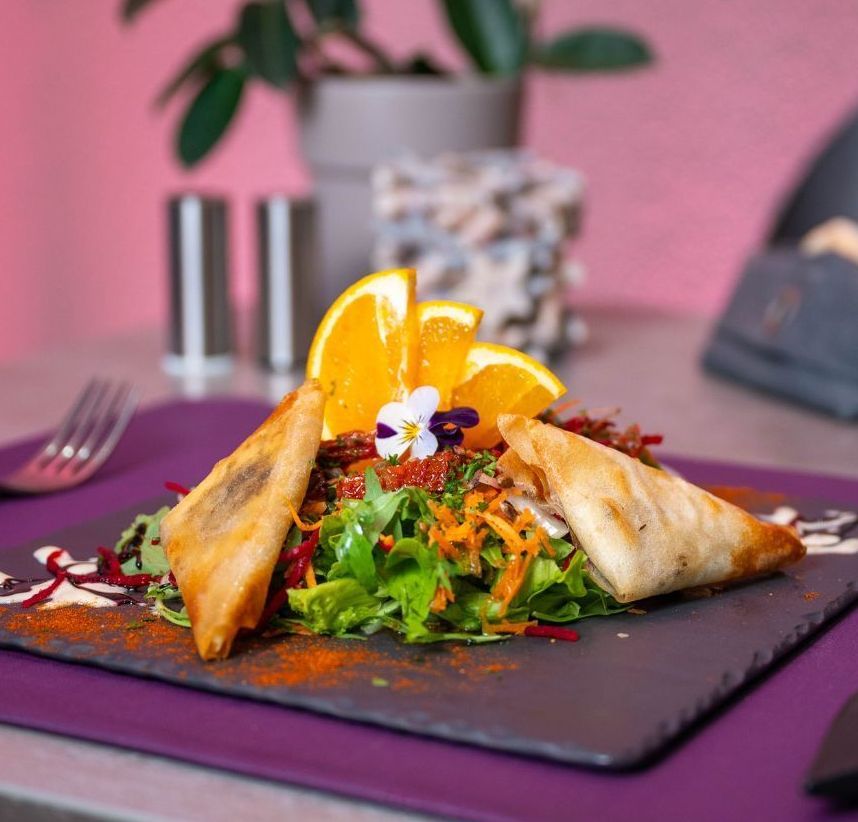 Entrée salade chèvre chaud du restaurant italien Il Veneziano