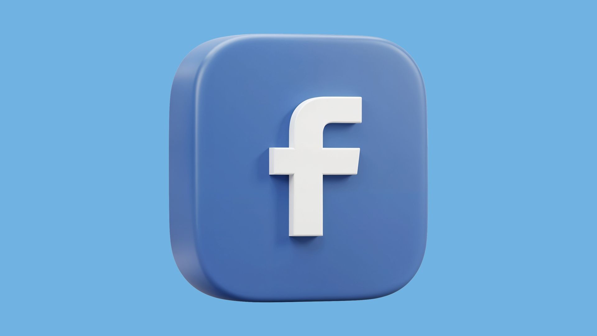 Es handelt sich um das Facebook-Symbol in 3D-Ansicht.