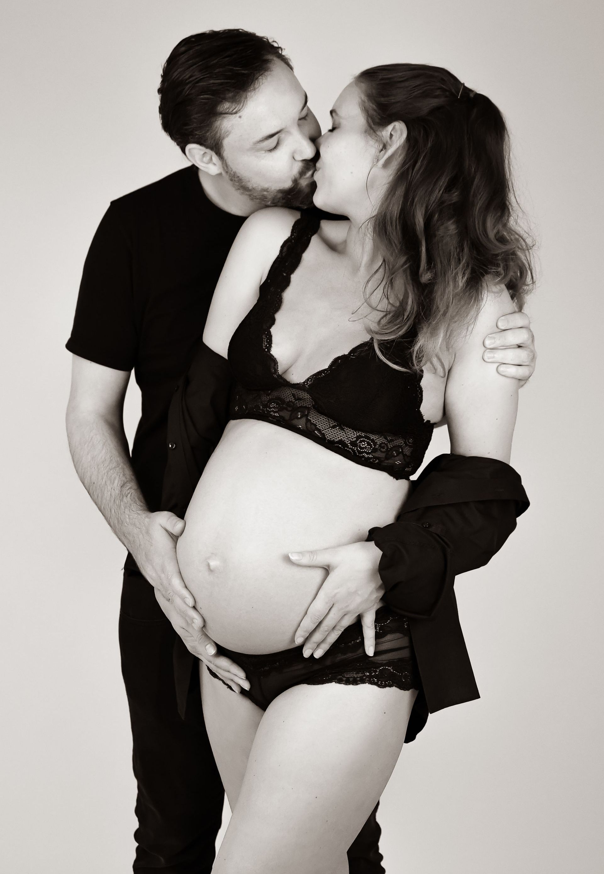 Schwangerschaftsfotografie Unterwäsche