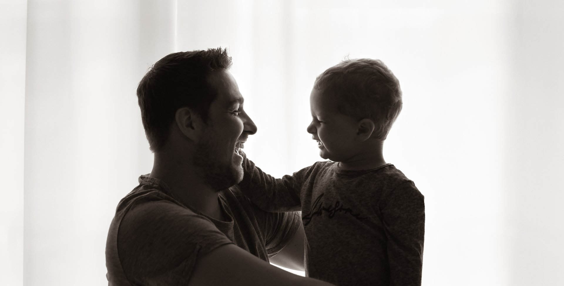 Papa und Sohn