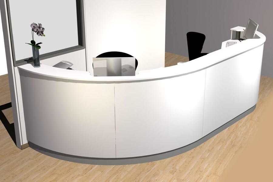 Tresen, Theke, Annahme- und Empfangstresen von ip20 Praxiseinrichtung nach Maß.