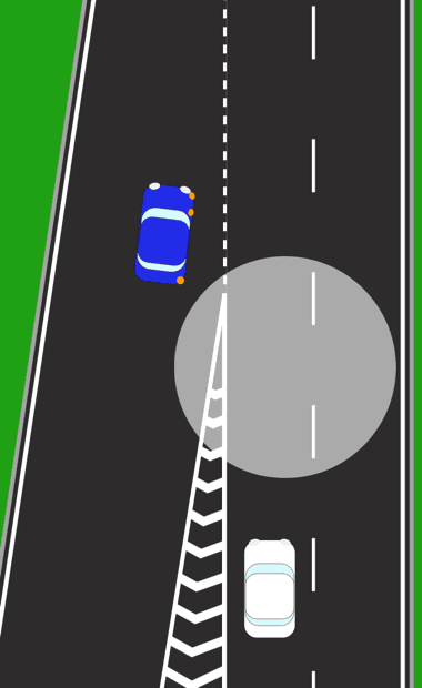 Joining dual carriageway from slip road