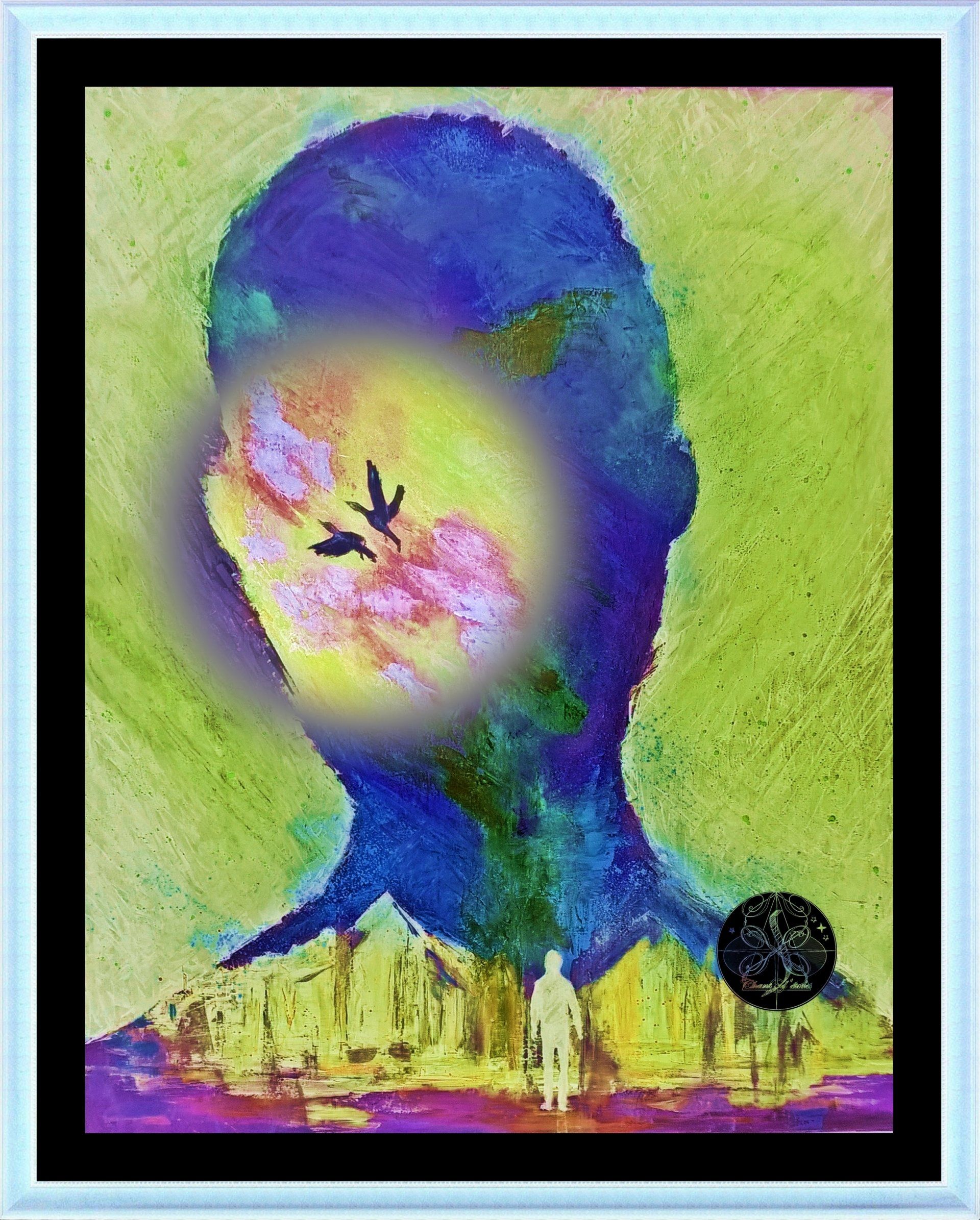 Chant d'étoiles - ASCENSION - Variation 4 Acrylique sur toile Format : 80 x 100 cm Date de création : Mai 2020