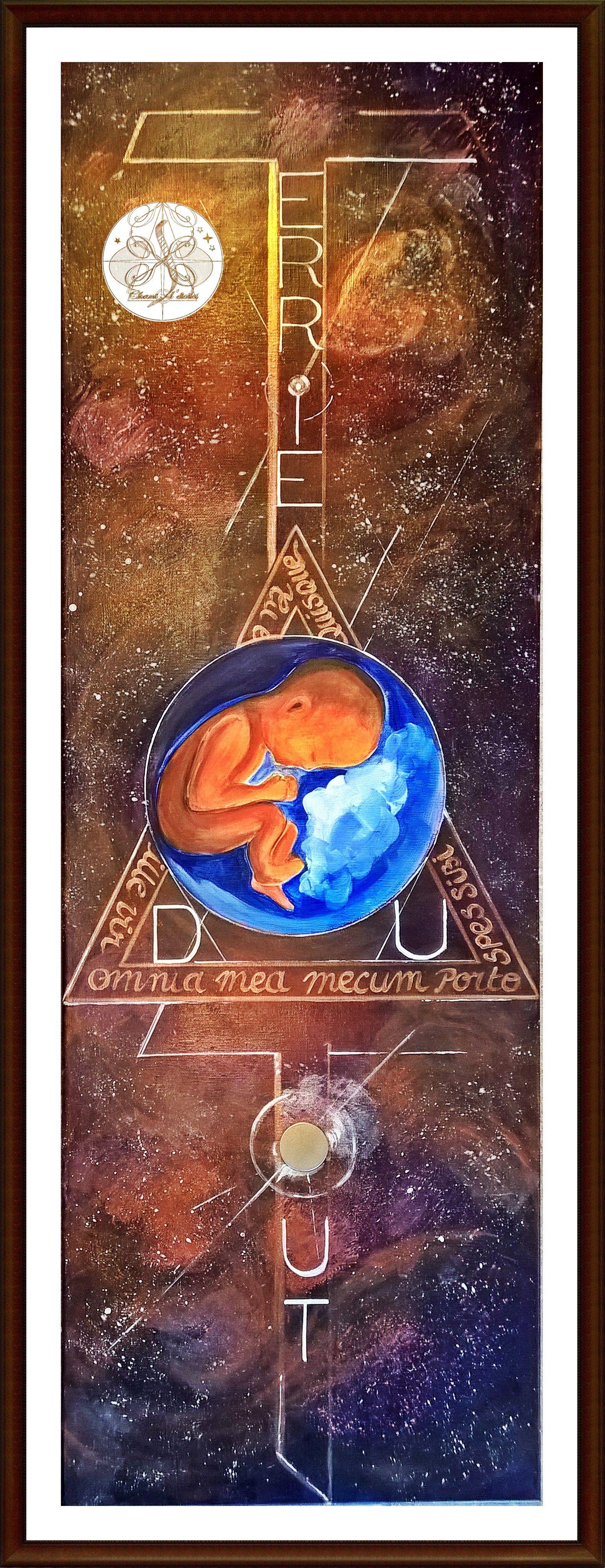 Chant d'étoiles - TERRIEN DU TOUT - Acrylique liquide sur toile - Format : 40 x 120 cm - Date de création : Avril 2020