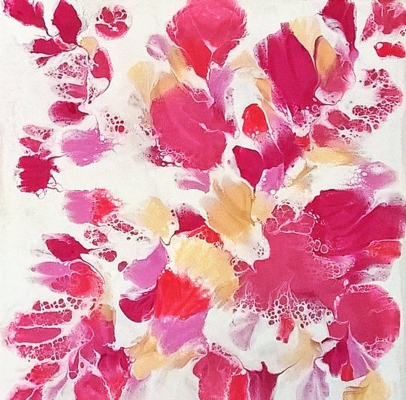 Chant d'étoiles - REVEIL DU PRINTEMPS 2 Humeur Primesautière Acrylique liquide sur toile Format : 20 x 20 cm Date de réalisation : Février 2019 Tarif : 40 €