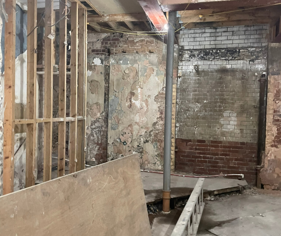 Asbestos survey being conducted during the refurbishment of a property to identify potential asbestos-containing materials