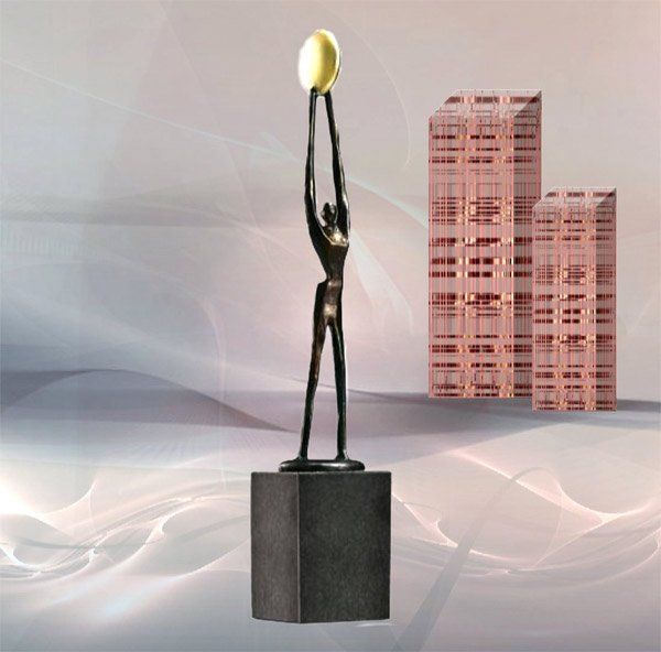 Skulptur zum Abschied Kollege Sonnige Zukunft