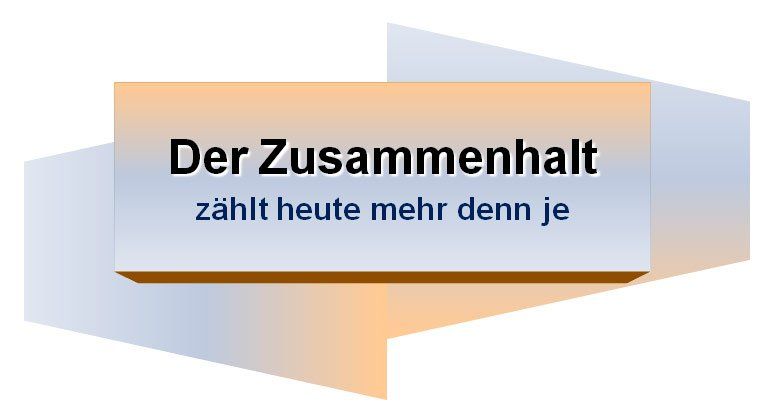 Die Bedeutung des Zusammenhalts Bedeutung des Zusammenhalts