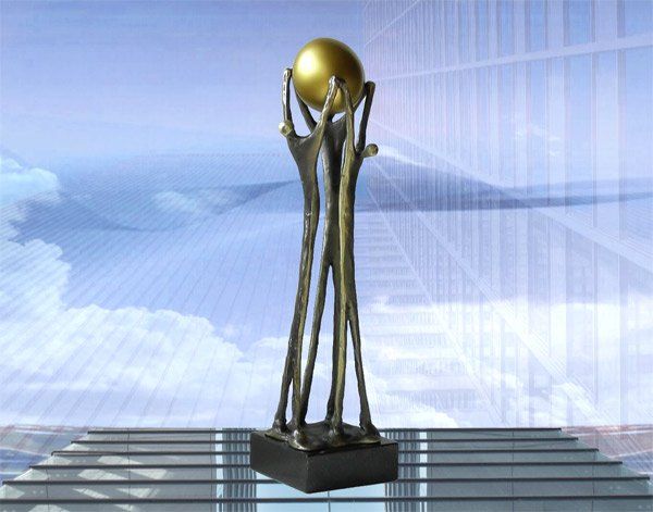 Skulptur für Kunden Vereinte Zusammenarbeit