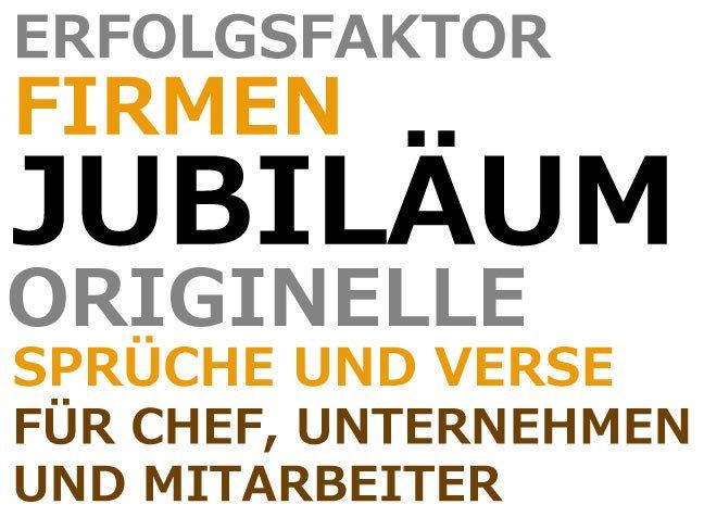 Firmenjubiläum Sprüche und Verse