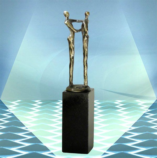 Skulptur zum Abschied Jobwechsel Der Händedruck