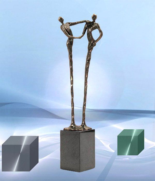Skulptur zur Firmenübernahme Der Händedruck - mittelgroß