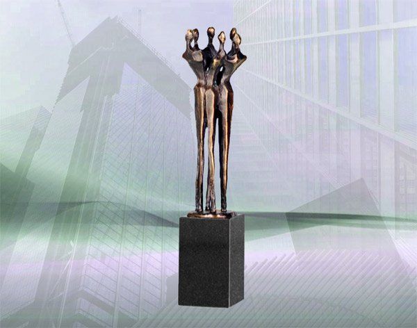 Skulptur Chef Geschenk Schulter an Schulter